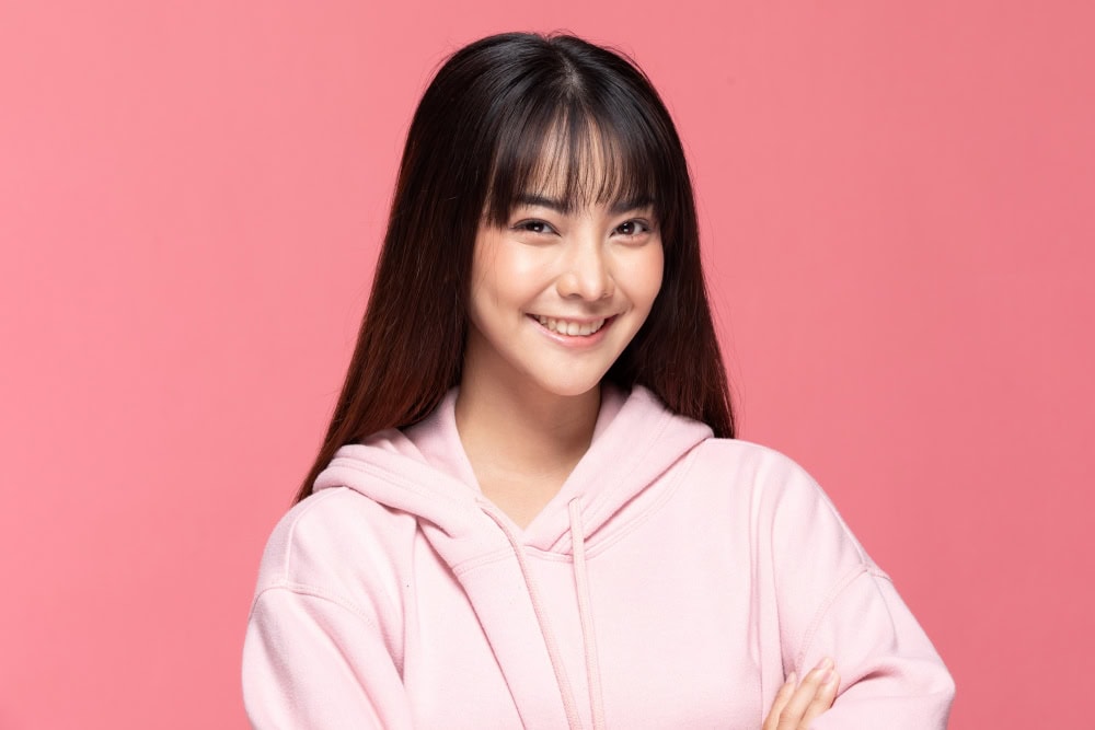 ทรงผมคนหัวเถิกผู้หญิง ทรงหน้าม้าซีทรู